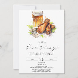 Bier & Wings Paare Dusche Einladung