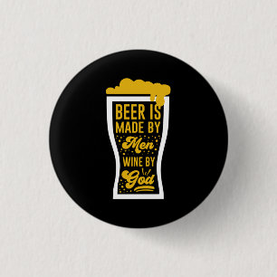 Bier wird von Männern hergestellt Button