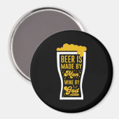 Bier wird von Männern hergestellt Magnet (Vorderseite/Rückseite)
