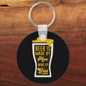 Bier wird von Männern hergestellt Schlüsselanhänger (Vorderseite)
