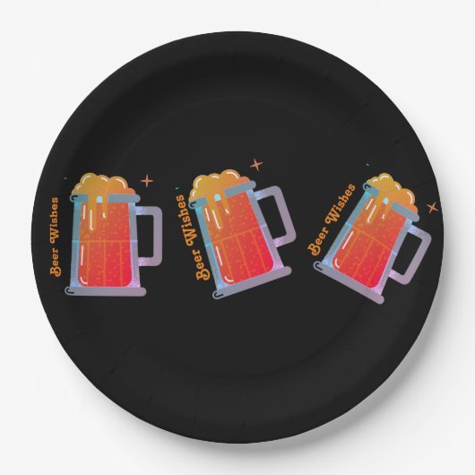 Bier Wishingriese Pappteller (Vorderseite)