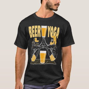 BIER YOGA, Buddies auf Yoga Mat in Yoga Übung Wi T-Shirt