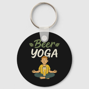 Bier Yoga Party Crew Grafik Für Yoga Und Bierliebh Schlüsselanhänger