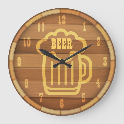 Bier-Zeit Große Wanduhr (Vorderseite)