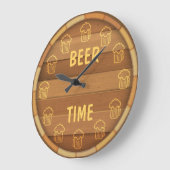 Bier-Zeit Große Wanduhr (Winkel)