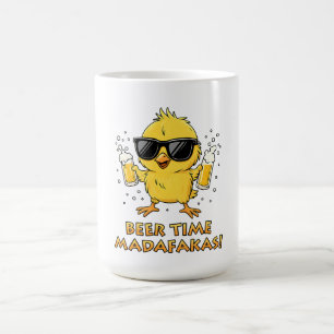 Bier-Zeit Madafakas Lustiges Meme Ente Gans Retro Kaffeetasse