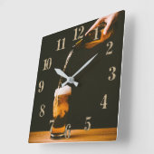 Bier-Zeit-Uhr Quadratische Wanduhr (Winkel)