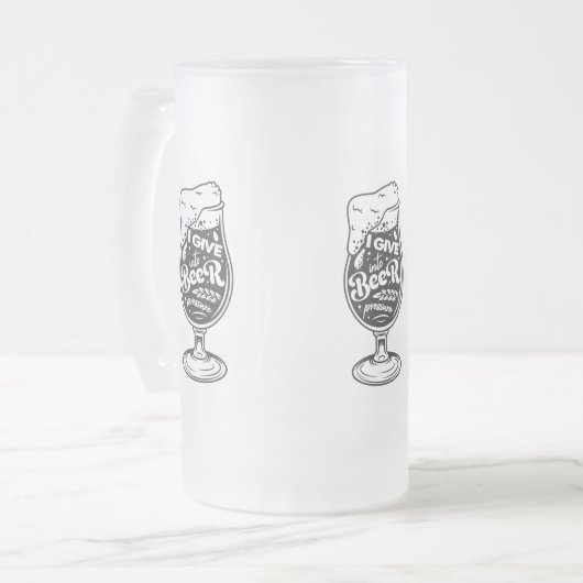 Bier Zitat Mattierte Glas Bier Tasse (Vorderseite Links)