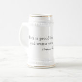Bier Zitat Stein Bierglas (Vorderseite Links)
