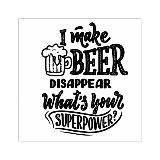 Bier-Zitat verschwinden Gummistempel (Prägung)