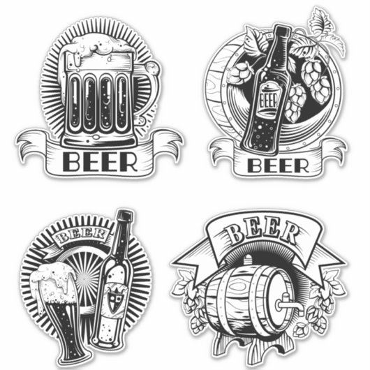 Bieraufkleber Aufkleber (Vorderseite)