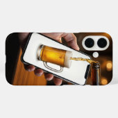 Bierbar Flasche Bier eingießen Case-Mate iPhone Hülle (Rückseite (Horizontal))
