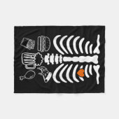 Bierbauch & Amp; Baby Skeleton Schwangerschaft Paa Fleecedecke (Vorderseite (Horizontal))