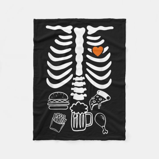 Bierbauch & Amp; Baby Skeleton Schwangerschaft Paa Fleecedecke (Vorderseite)