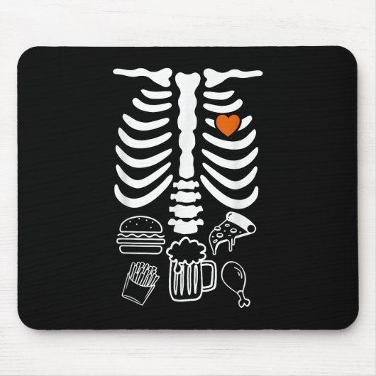 Bierbauch & Amp; Baby Skeleton Schwangerschaft Paa Mousepad (Vorne)