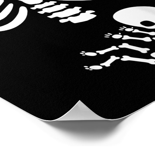 Bierbauch & Amp; Baby Skeleton Schwangerschaft Paa Poster (Ecke)