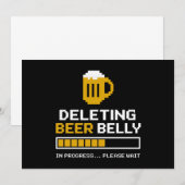 Bierbauch löschen Bitte Bar laden Einladung (Vorne/Hinten)