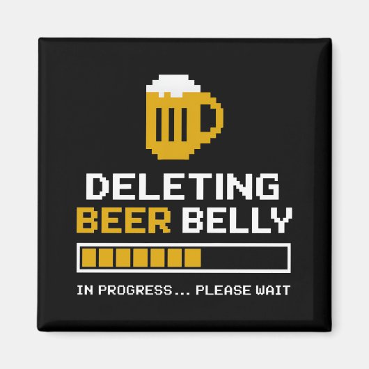 Bierbauch löschen Bitte Bar laden Magnet (Vorne)