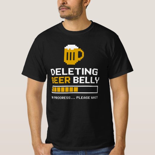 Bierbauch löschen Bitte Bar laden T-Shirt (Vorderseite)
