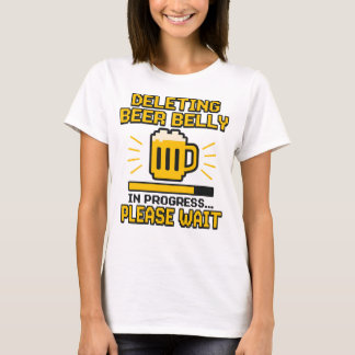 Bierbauch löschen - Funny Pixel Style Beer Lover T-Shirt