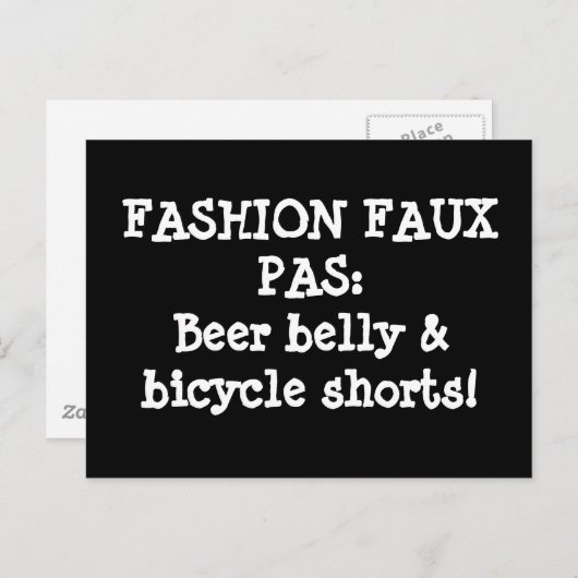 Bierbauch Postkarte (Vorne/Hinten)