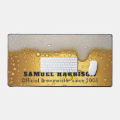 Bierbläschen Textur mit Namen Schreibtischunterlage (Tastatur & Maus)