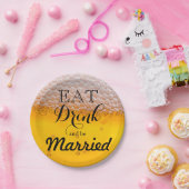 Bierblase trinken und Verheiratet sein Pappteller (Party)