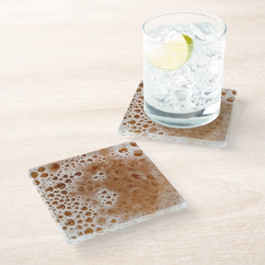 BIERBLASEN GLASUNTERSETZER (Schrägansicht)