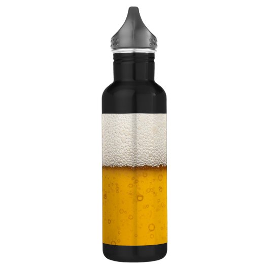 Bierblasen Nah aufwärts Edelstahlflasche (Links)