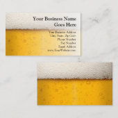 Bierblasen Nah-up Barkeeper Bierbrauerei Visitenkarte (Vorne/Hinten)