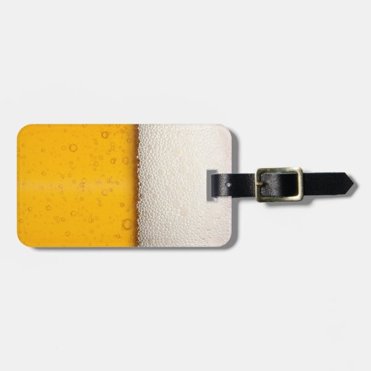 Bierblasen Nah-up Gepäckanhänger (Vorderseite horizontal)