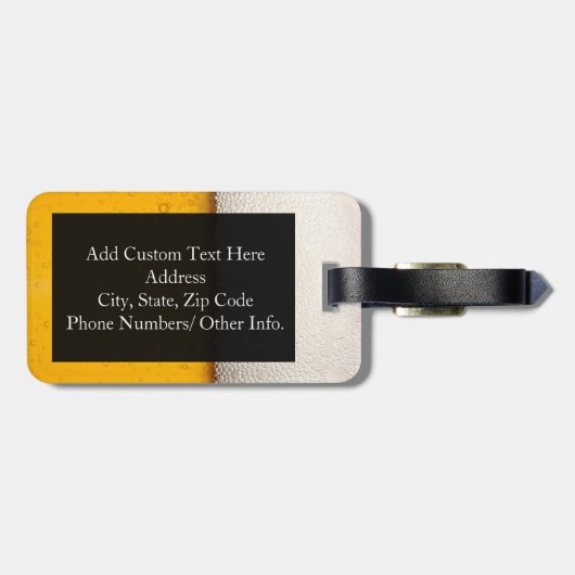 Bierblasen Nah-up Gepäckanhänger (Rückseite horizontal)