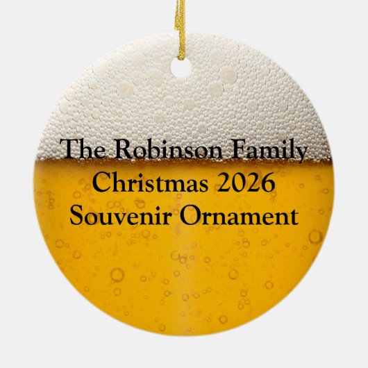 Bierblasen Nah-up Keramikornament (Hinten)