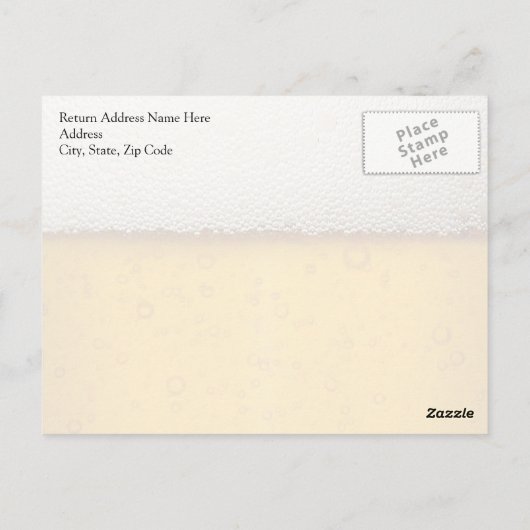 Bierblasen Nah-up Postkarte (Rückseite)