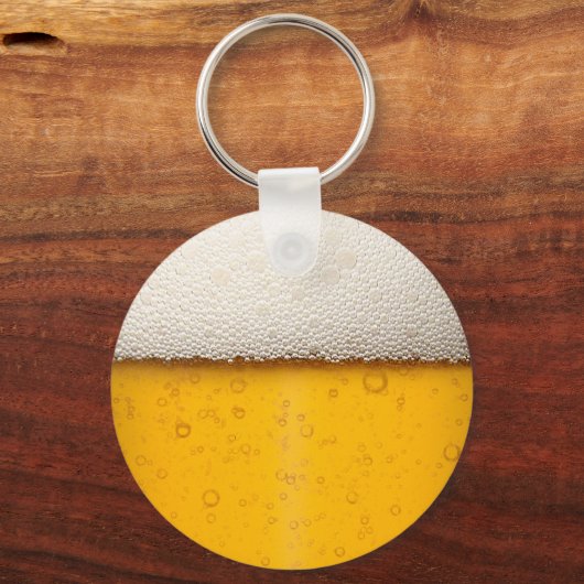 Bierblasen Nah-up Schlüsselanhänger (Vorderseite)