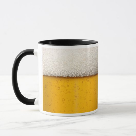 Bierblasen Nah-up Tasse (Links)