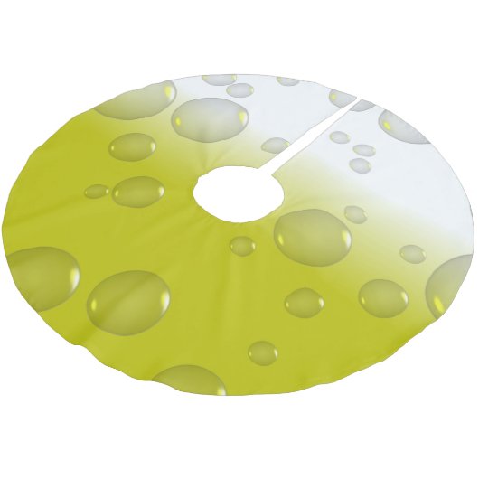 Bierblasen Polyester Weihnachtsbaumdecke (Schrägansicht)