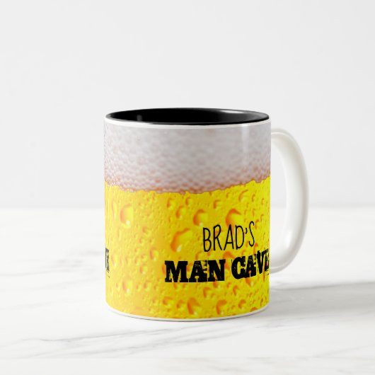 Bierblasen und Froth Funny Man Höhle Zweifarbige Tasse (VorderseiteRechts)