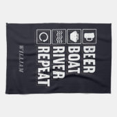 Bierboat und Trinken Personalisiert Geschirrtuch (Horizontal)