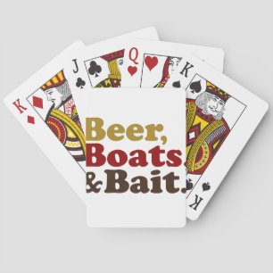 Bierboote und Köder Spielkarten