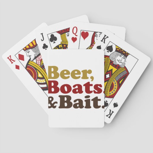 Bierboote und Köder Spielkarten (Rückseite)