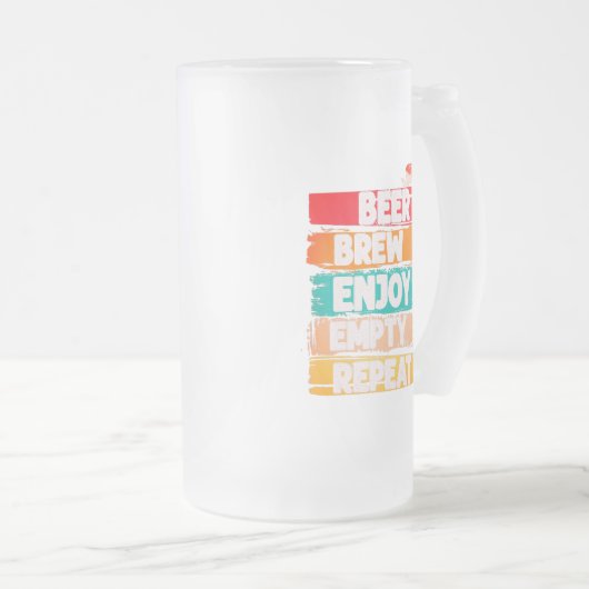 Bierbraue Leere Wiederholung Mattglas Bierglas (VorderseiteRechts)