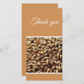 Bierbrauen Malzkörner Dankeskarte (Vorne/Hinten)