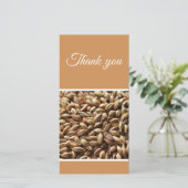 Bierbrauen Malzkörner Dankeskarte (Stehend Vorderseite)