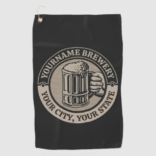 Bierbrauen Personalisierter NAME-Brauerei Große Ta Golfhandtuch