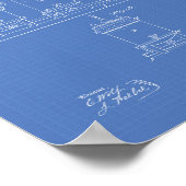 Bierbrauen und -verkauf 1873 Patentkunst - Bluepri Poster (Ecke)