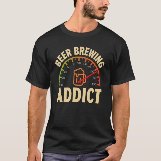Bierbrauer Addictive Homebrewing Malt Hop Craftbie T-Shirt (Vorderseite)