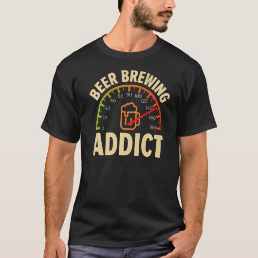 Bierbrauer Addictive Homebrewing Malt Hop Craftbie T-Shirt (Vorderseite)