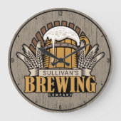Bierbrauerei Bar Große Wanduhr (Vorderseite)