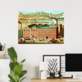 Bierbrauerei München ~ Vintage Werbung. Poster (Heimbüro)